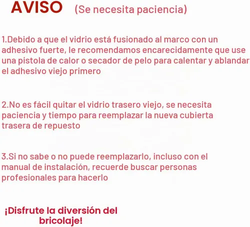Vista 7 de Reemplazo de cristal trasero OEM para iPhone 12 mini 5.4 pulgadas (negro) con kit de herramientas de reparación