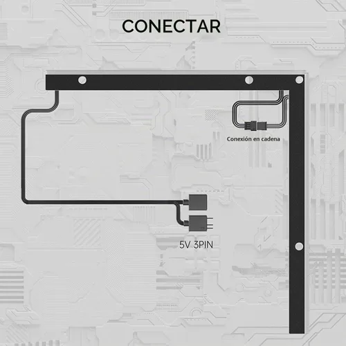 Vista 7 de AsiaHorse Tira de Luz ARGB para Placa Base, 24 RGB Direccionables Independientes, 5V 3-pin Aura Sync, Kit de Piezas de PC LED Lightsaber-X