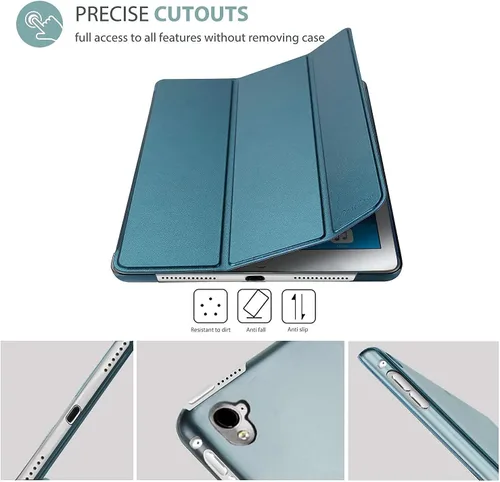 Vista 8 de ProCase Funda rígida delgada para iPad Pro 9.7 con 2 protectores de pantalla de vidrio templado para iPad 9.7 2018 y 2017 / iPad Pro 9.7 / iPad Air