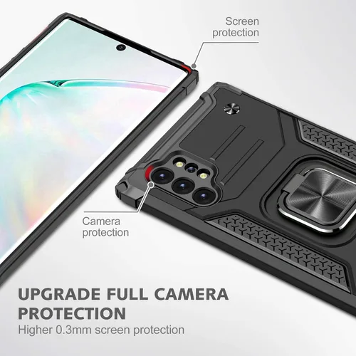 Vista 8 de Asuwish Funda para Samsung Galaxy Note 10 Plus Glaxay Note10+ 5G con protector de pantalla de vidrio templado y soporte de anillo para celular