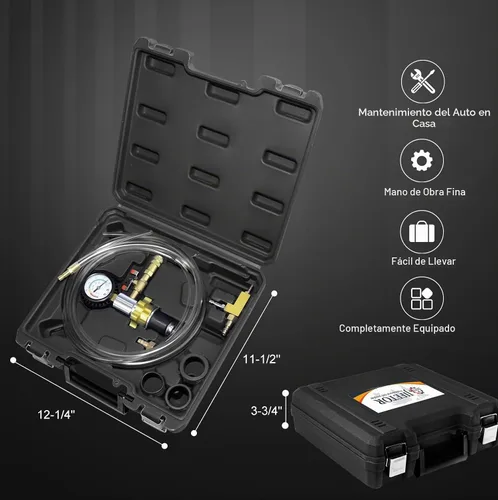 Vista 9 de JIFETOR Sistema de enfriamiento universal Tipo de vacío Kit de herramientas Estuche negro
