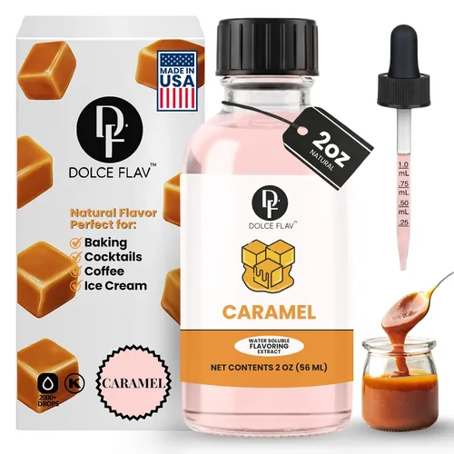 Vista 31 de Dolce Flav Extracto de mantequilla – 2 onzas soluble en agua, Kosher, sin azúcar, sabor concentrado de mantequilla de imitación para hornear