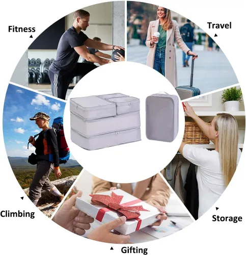 Vista 7 de Organizador para Maleta 6 Piezas Bolsa de Almacenamiento Maleta Viaje Caja de Almacenamiento Artículos de Artículos de Artículos Ropa Ropa Ropa
