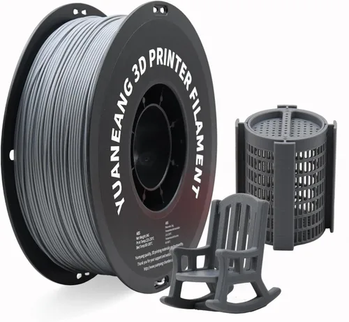 Vista 19 de Filamento PETG para impresora 3D, precisión dimensional +/- 0.001 in, carrete de 2.2 libras, 0.069 in, plateado 2.2 lbs plata