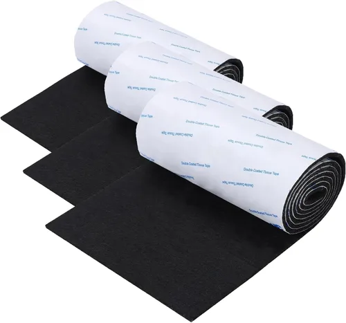 Vista 12 de Almohadillas de fieltro para muebles, cinta de fieltro cortable antideslizante autoadhesiva beige, rollo de tiras de fieltro de alta resistencia