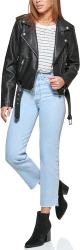 Vista 2 de Levi's Women's Belted Faux Leather Moto Jacket (Regular & Plus Size)