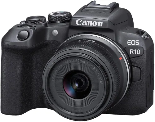 Vista 8 de Canon Cámara sin espejo EOS R10 (5331C002) + lente Canon EF de 1.969 in (0570C002) + adaptador de montaje Canon + tarjeta SD resistente Sony de 64