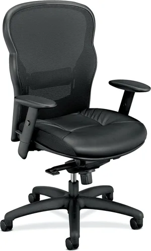 Vista 8 de HON Silla ejecutiva grande y alta con tela de malla y brazos ajustables, negra (VL705)