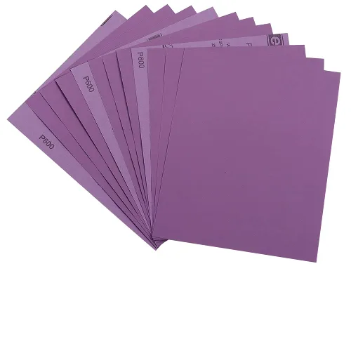 Vista 13 de Papel de lija de grano 60, hojas de lija en seco y húmedo de 9 x 11 pulgadas, papel de lija abrasivo avanzado de alúmina blanca fundida para acabado