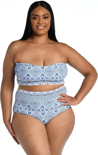 Vista 3 de La Blanca Top de bikini bandeau The Groove para mujer Capri Blue/ Mediterranean Breeze