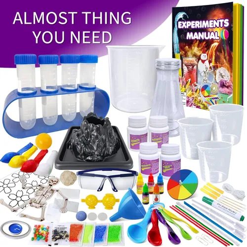 Vista 5 de UNGLINGA 150 Experimentos Kit de Ciencias para Niños y Niñas, Juguetes Kit S.T.E.M Ideas de Regalos Cumpleaños Navidad, Química Romper Geodas