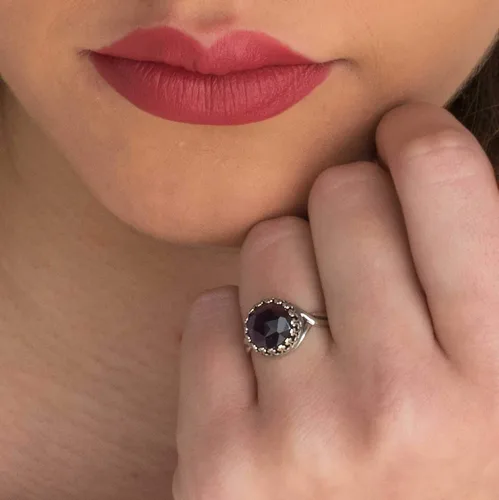 Vista 48 de 925 Sterling Silver Gemstone Rings for Women - Anniversary Rings for Women - Sterling Silver Rings for Women - Dainty Sterling Silver Rings