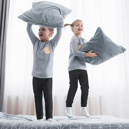 Vista 5 de TODDOR Paquete de 3 leggings de invierno con forro polar para niñas, elásticos, pantalones de terciopelo sólido, mallas cálidas y suaves para niños