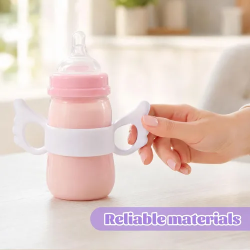 Vista 6 de 3 asas de biberón para Boon Nursh - Soporte de silicona para botellas, mango de botella de fácil agarre con instalación rápida para sujeción