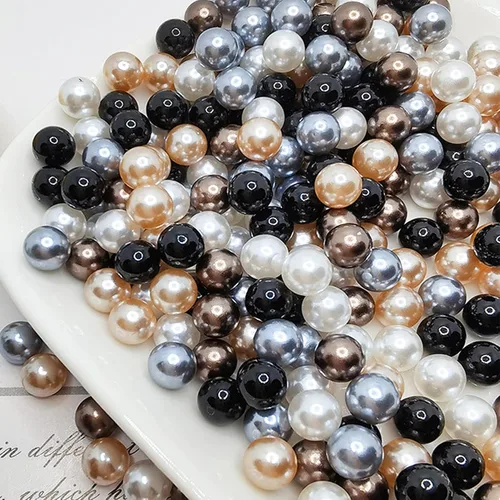 Vista 7 de 900 perlas sueltas marfil de 0.315 a 0.315 pulgadas, perlas redondas sin agujero para manualidades, bodas, fiestas de cumpleaños, decoración