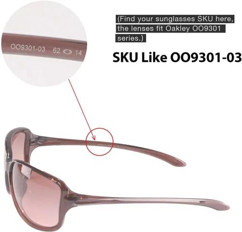 Vista 3 de Walleva Lentes de repuesto para lentes de sol Oakley Cohort, múltiples opciones disponibles