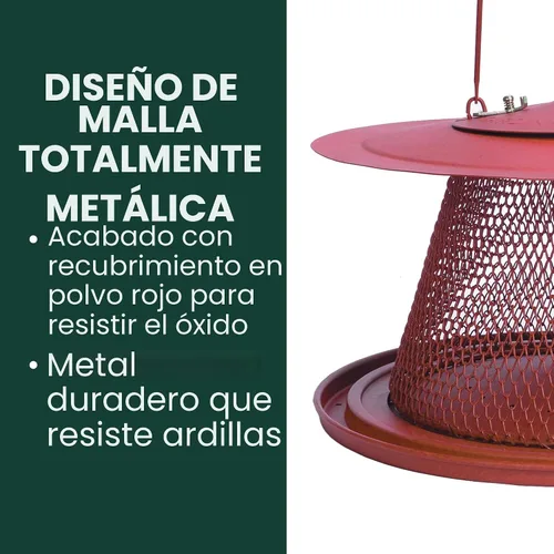 Vista 2 de No/No Red Cardinal c00322 alimentador de aves, Paquete de 1, Rojo
