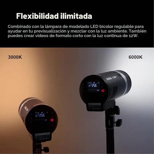 Vista 3 de Godox AD300 Pro AD300Pro Flash estroboscópico al aire libre, 300Ws TTL 1