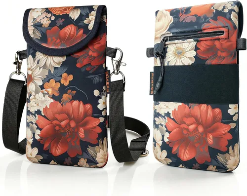 Vista 37 de Funda de neopreno para teléfono con correa cruzada y correa elástica Bear Woodland
