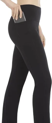 Vista 3 de Energy Zone Pantalones de yoga con bolsillo elástico de algodón para mujer
