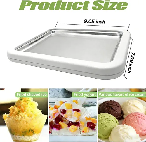 Vista 2 de Máquina de helados enrollados, nueva máquina de rodillos de helado casera, máquina de helado instantáneo, bandeja de helado rodada para actividades