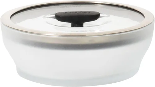 Vista 10 de Anyday Paquete de 2 (4 tazas poco profundas) recipientes de vidrio para almacenamiento de alimentos con tapas de vidrio Preparación de comidas sin