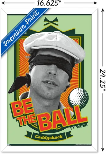Vista 31 de Trends International Caddyshack - Póster de pared Be the Ball, 14.725 x 22.375 pulgadas, versión enmarcada de madera de granero