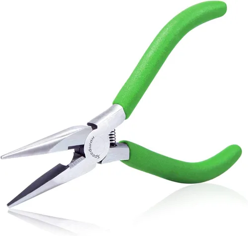 Vista 10 de SPEEDWOX 2PCS Alicates Mini de Punta de Aguja Curvados con Dientes y Alicates de Punta de Aguja para Fabricación de Joyas, Alicates de Punta Larga