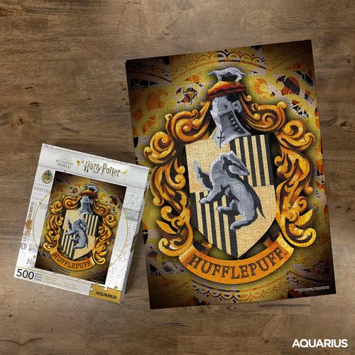 Vista 3 de Aquarius Rompecabezas de Harry Potter Escudo de Hufflepuff (rompecabezas de 500 piezas) – Con licencia oficial de Harry Potter – 14 x 19 pulgadas