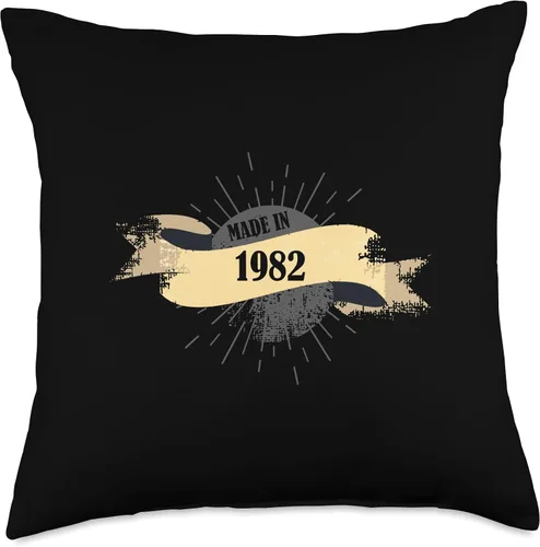 Vista 4 de Made in 1982 Birthday Gift 41 years Retro 41th birthday Throw Pillow