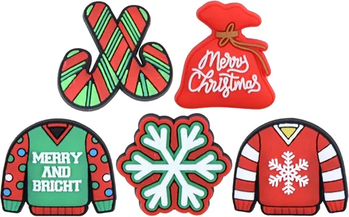 Vista 3 de Dijes navideños para zapatos, decoración para niñas, mujeres, adolescentes, niños