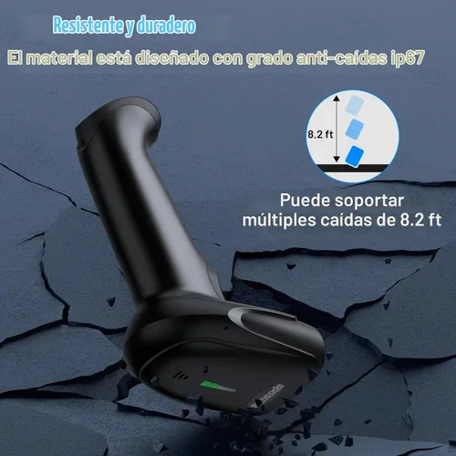 Vista 6 de Symcode Escáner de Código de Barras Inalámbrico 2D, Bluetooth6.0 y Inalámbrico2.4G y Conexión USB por Cable, Escáner Lector de Códigos de Barras QR