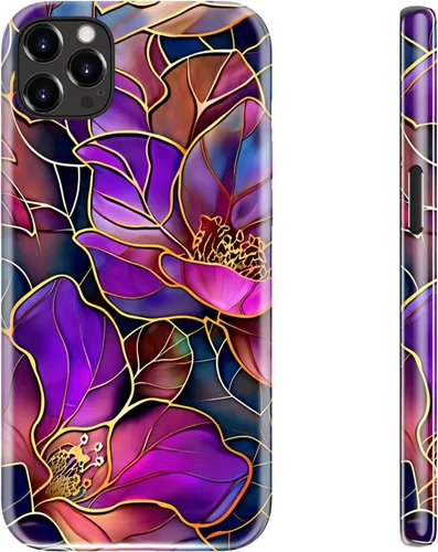 Vista 22 de LUHOURI Funda para iPhone 12 Mini, compatible con carga inalámbrica, doble capa, interior de silicona suave + carcasa exterior dura, bonito diseño