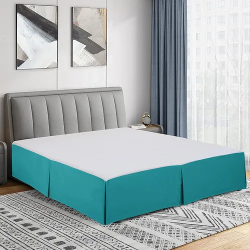 Vista 28 de Cathay Home Falda de cama plisada de microfibra de doble cepillado de fácil ajuste, ultra suave, resistente a la decoloración y a las arrugas