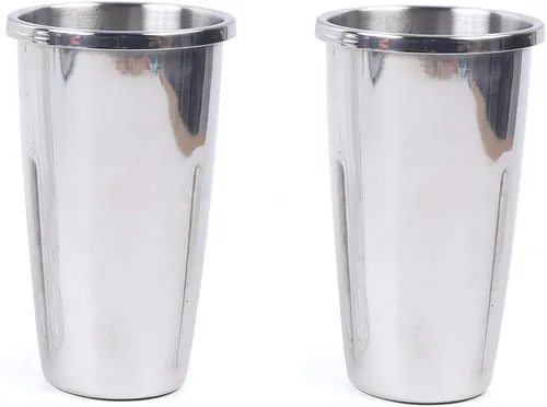 Vista 4 de Batidora de leche, batido de proteínas de acero inoxidable comercial de 110 V, mezclador de bebidas de doble cabezal para el hogar, tienda (560 W)
