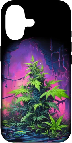 Vista 32 de 420, Colorful Weed Phone Accessory, Pink, Green & Purple Case for iPhone 16