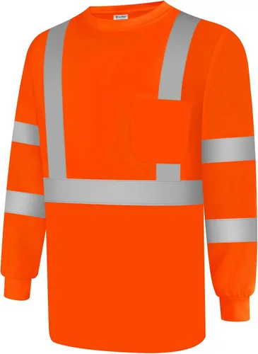 Vista 6 de Camisas de seguridad Uno Mejor para hombre Clase 3 Camisas de alta visibilidad, Camisas reflectantes de alta visibilidad para hombre y mujer