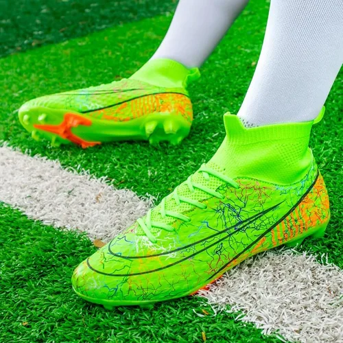 Vista 7 de Zapatos de fútbol para hombre y mujer, zapatos de fútbol para interiores, zapatos de fútbol para exteriores, zapatos de fútbol para niños, tacos