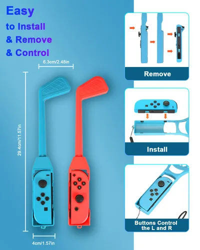 Vista 3 de CunPeyjmo Switch Sports Accessories Bundle, 20 in 1 Upgraded Switch Sports Accessories Bundle for NinTendo SwitchOLED Sports Games 2023