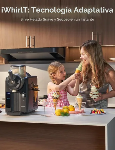 Vista 3 de HiCOZY Máquina de Granizados F3 y Máquina de Helados Suaves, Sin Necesidad de Hielo, Autolimpiante, 5 Configuraciones Preestablecidas para Helados