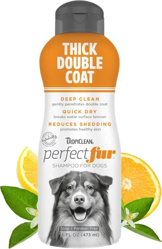 Vista 9 de TropiClean Champú Natural Desenredante Perfect Fur para Perros con Pelo Rizado y Ondulado como Doodles, Poodles y Otras Razas, Champú Hidratante