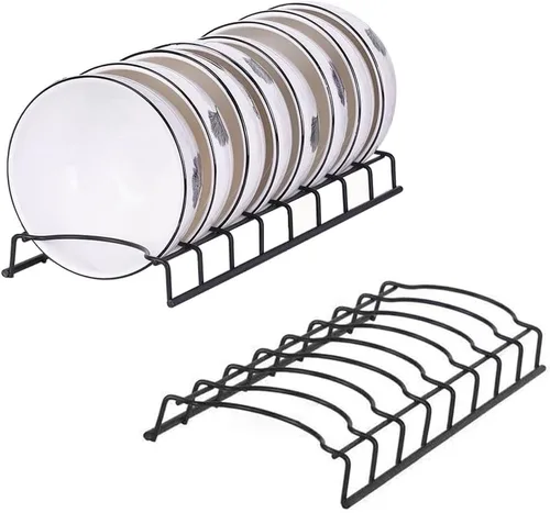 Vista 13 de Escurridor de platos pequeño, estante de secado de cuencos de acero inoxidable para almacenamiento organizador de encimera de cocina, estante