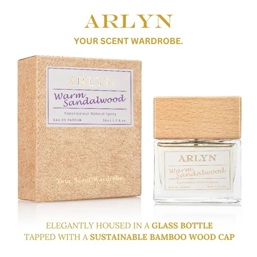 Vista 6 de ARLYN - Eau De Parfum de sándalo cálido inspirado en San.t.al 33, perfume de larga duración para hombres y mujeres, vegano y respetuoso con el medio
