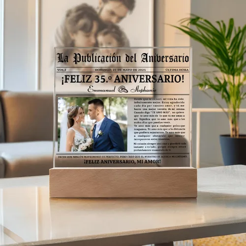 Vista 7 de Lamparas Personalizadas Con Foto, 35 años Regalos Para Boda En Español, Regalos Para El 14 De Febrero Para Mujer, Regalos 35 Aniversario De Boda
