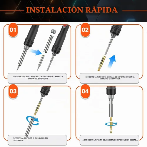 Vista 7 de 513 insertos roscados métricos con puntas de inserción de calor, M2 M2.5 M3 M4 M5 M6 Rosca hembra Kit surtido de tuercas moleteadas para plástico