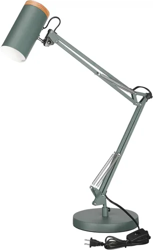 Vista 11 de TORCHSTAR Lámpara de escritorio alta con brazo oscilante con acento de madera, tamaño grande ajustable altura máxima de 31 pulgadas, lámpara