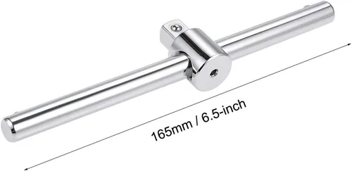 Vista 2 de uxcell 3/8 "Drive deslizante llave disyuntor barra T-Handle Socket herramienta de mano