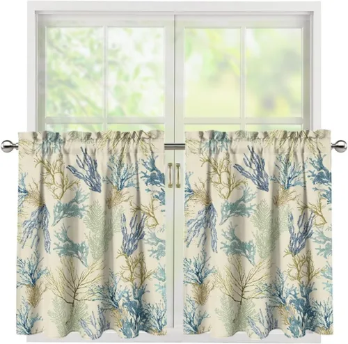 Vista 70 de God Bssing You Tier Curtains for July 4Th 2026 27.5x24 2 Panels Light Filtering Half Window Rod Pocket for Kitchen/Bathroom