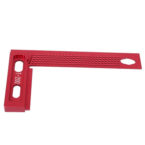Vista 8 de Regla de marcado, accesorio para carpintería, regla de ángulo recto, herramienta de diseño, medidor de escritura cuadrado de carpintero, herramienta