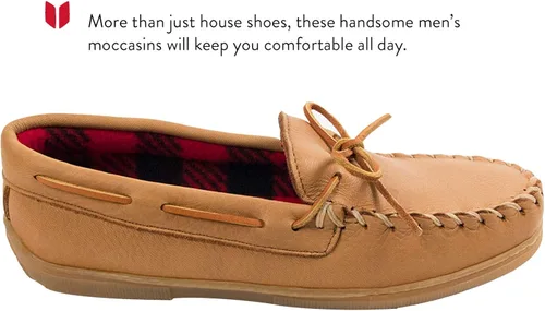 Vista 2 de Minnetonka Mocasín con forro polar para hombre